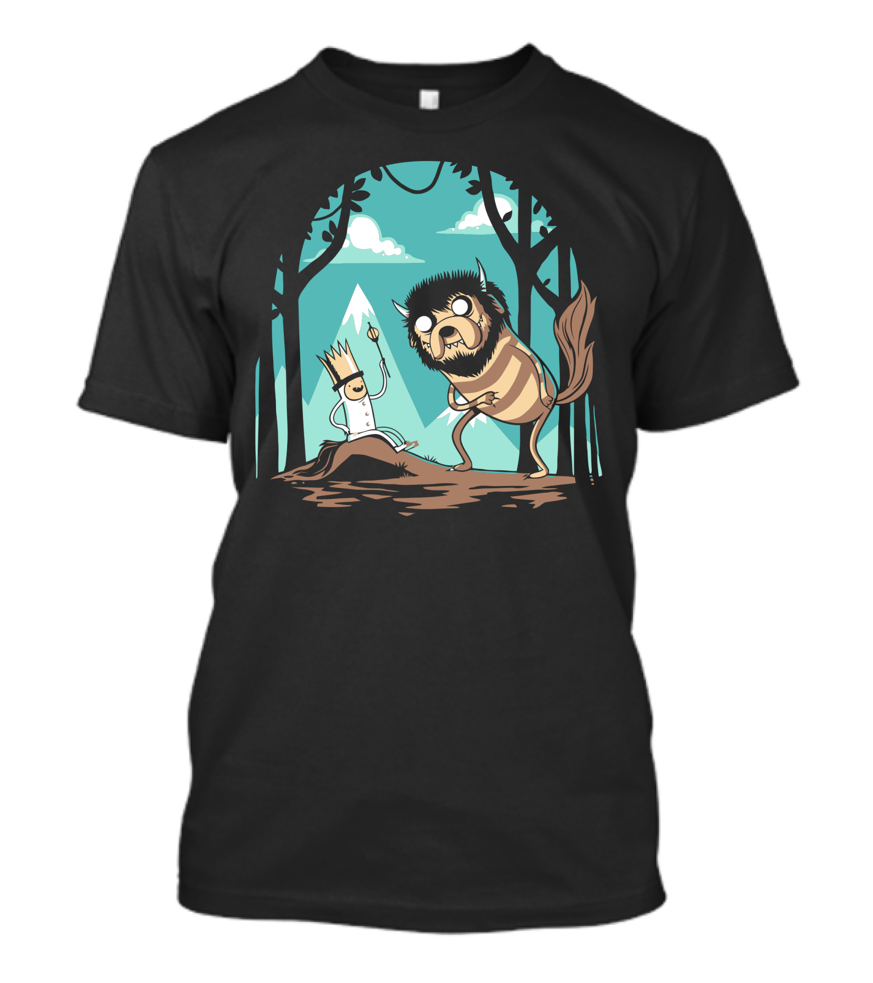 Where The Wild Adventures Are Into The Forest Woods With Monsters T-Shirt