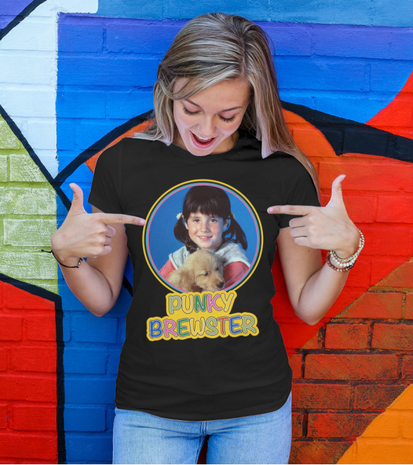 Punky Brewster With Puppy Retro TV Icon T-Shirt