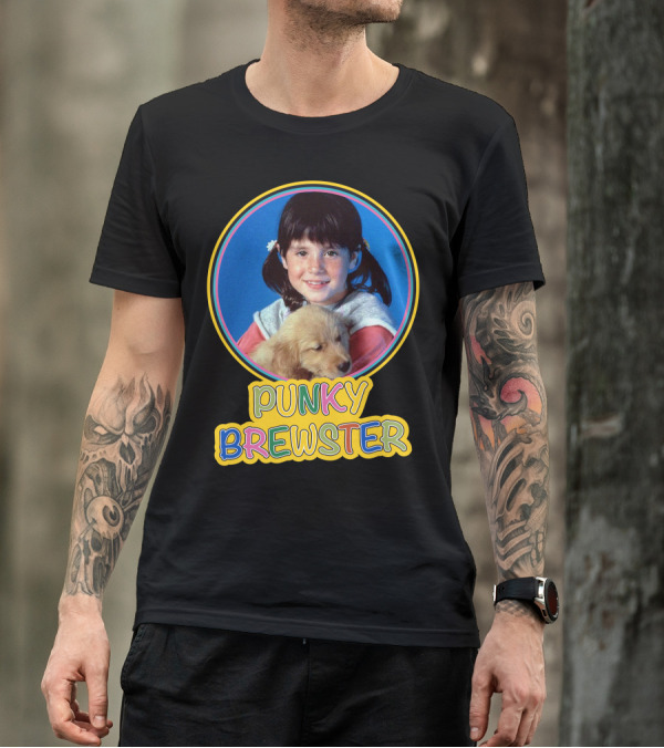 Punky Brewster With Puppy Retro TV Icon T-Shirt