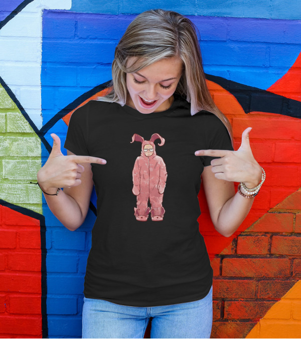 Ralphie Pink Bunny Suit Christmas Story Character T-Shirt