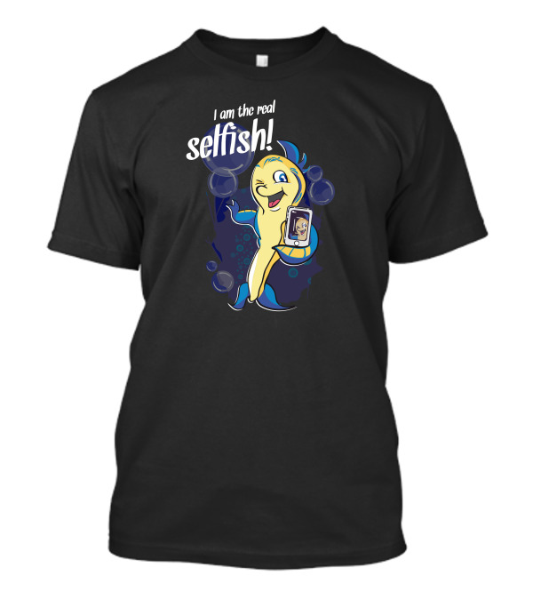 I Am The Real Selfish Fish With Phone Bubbles T-Shirt