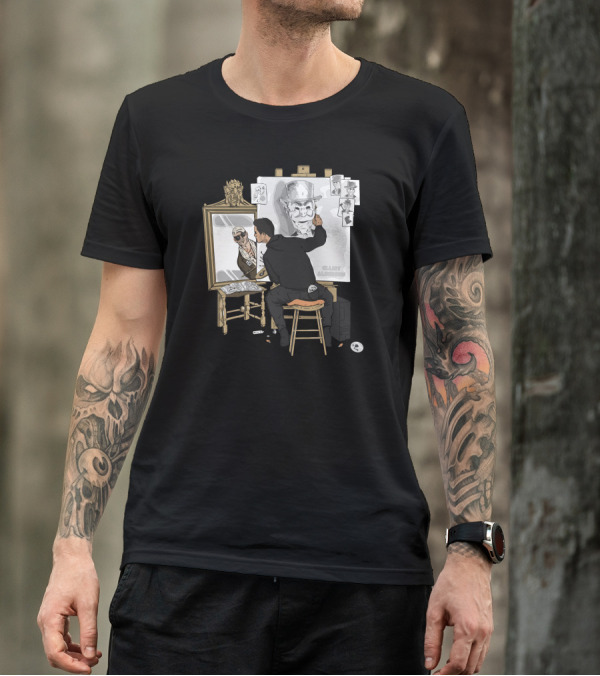 Self Portrait Hacker Painting Mirror Reflection T-Shirt