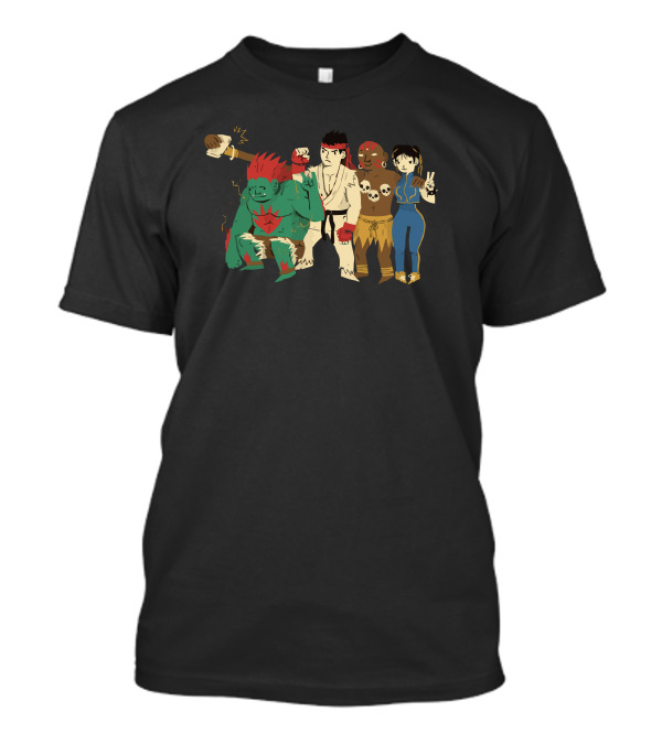 Sf Selfie Blanka Ryu Dhalsim Chun-Li T-Shirt