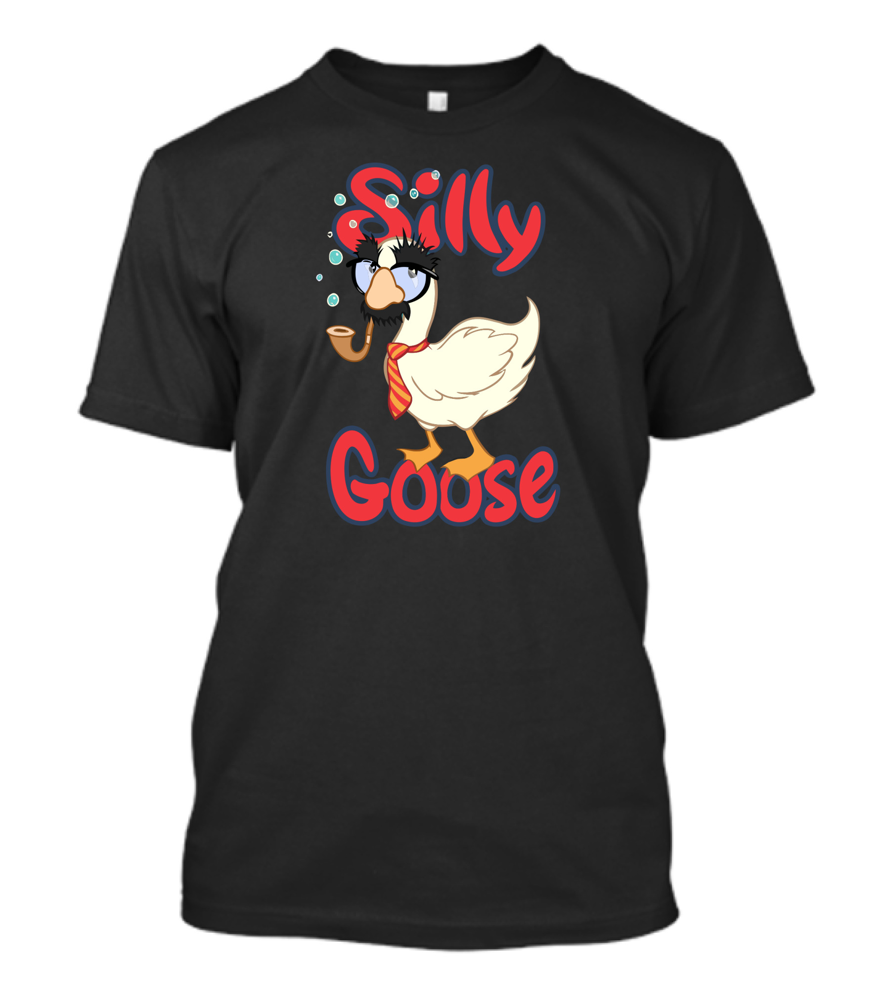 Silly Goose Glasses And Pipe Fun T-Shirt
