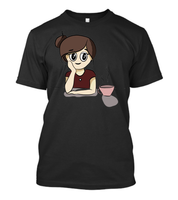 Simple Joys Of Life Coffee Cartoon Girl T-Shirt