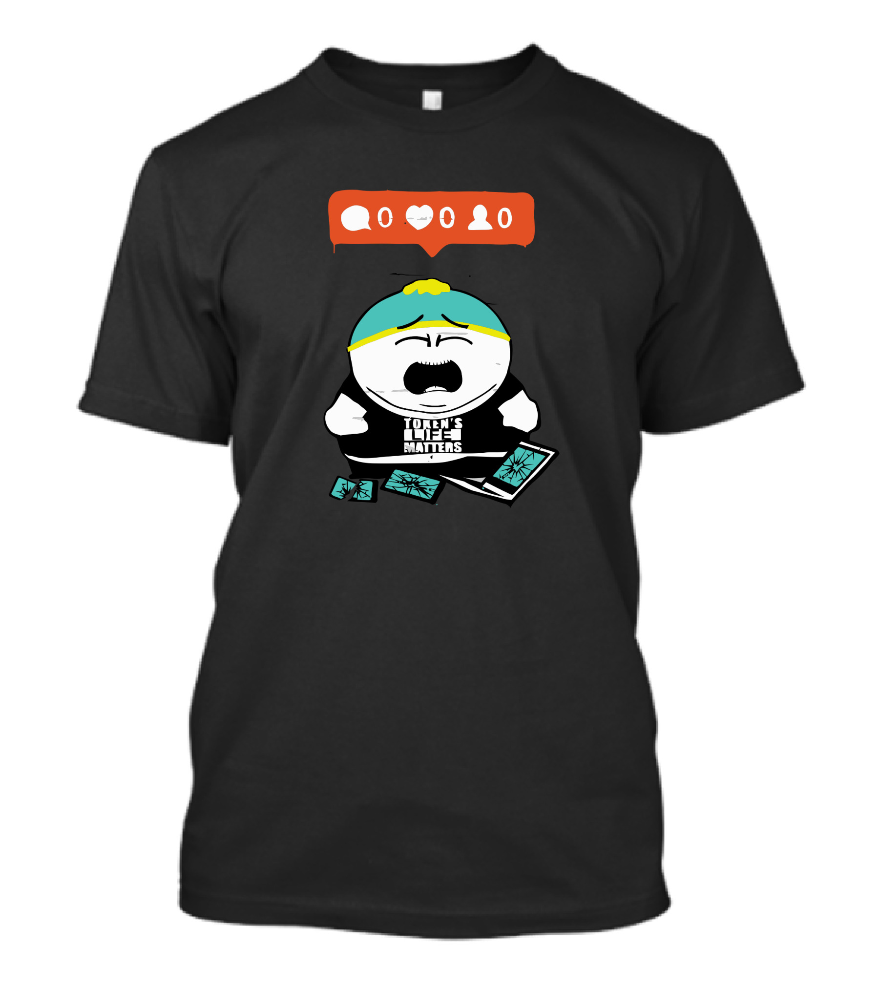 Today's Life Matters Social Media Zero Reactions Sad Cartman T-Shirt