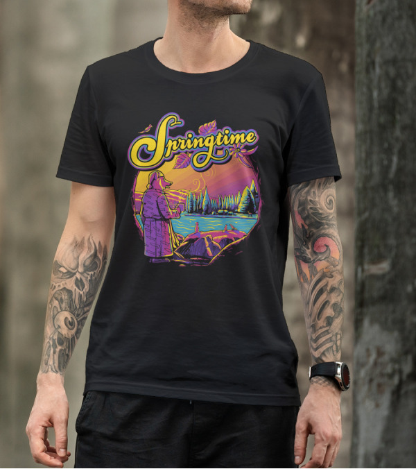 Springtime Scenic View With Coffee And Nature T-Shirt