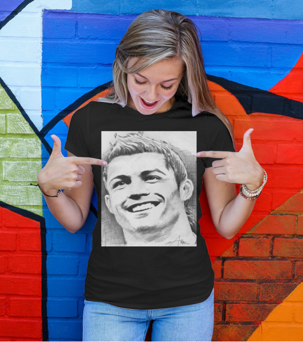 Cristiano Ronaldo CR7 Signature Drawing T-Shirt