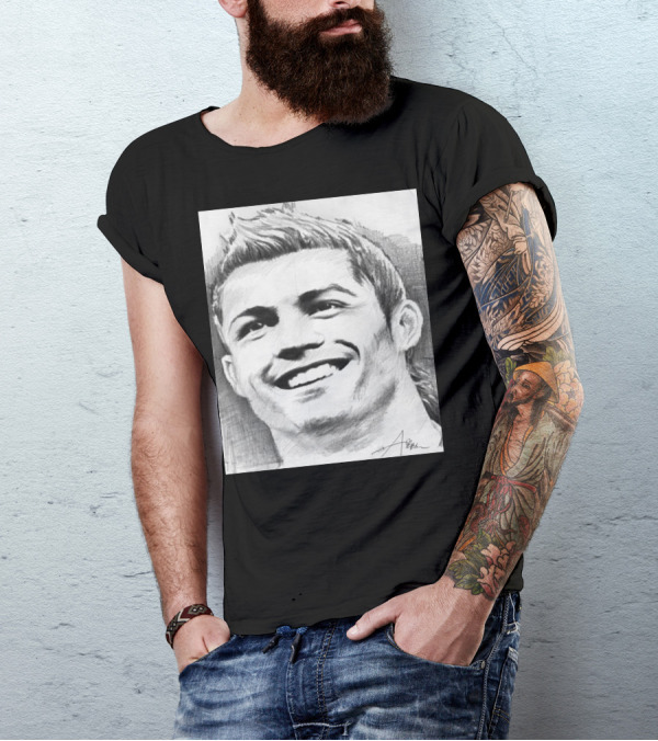 Cristiano Ronaldo CR7 Signature Drawing T-Shirt