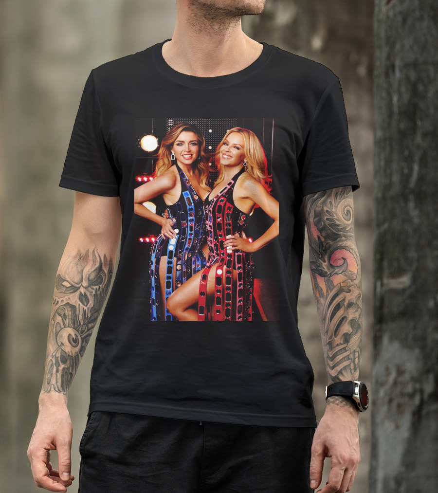 Dannii Minogue Kylie Minogue Glamorous Stage Fashion Duo T-Shirt