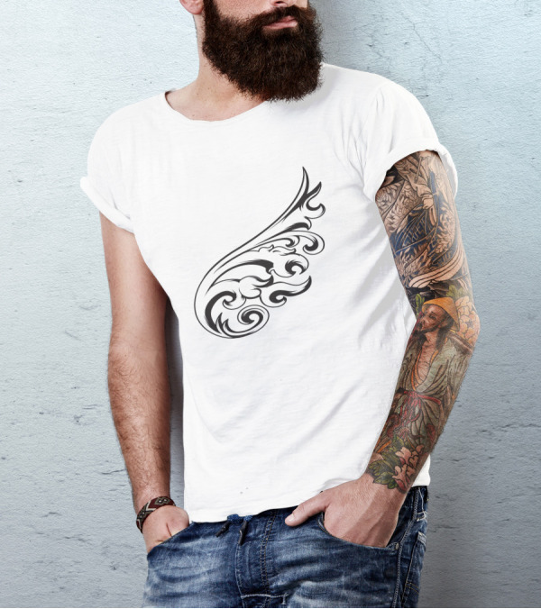 Dragon Tribal Swirl Tattoo T-Shirt