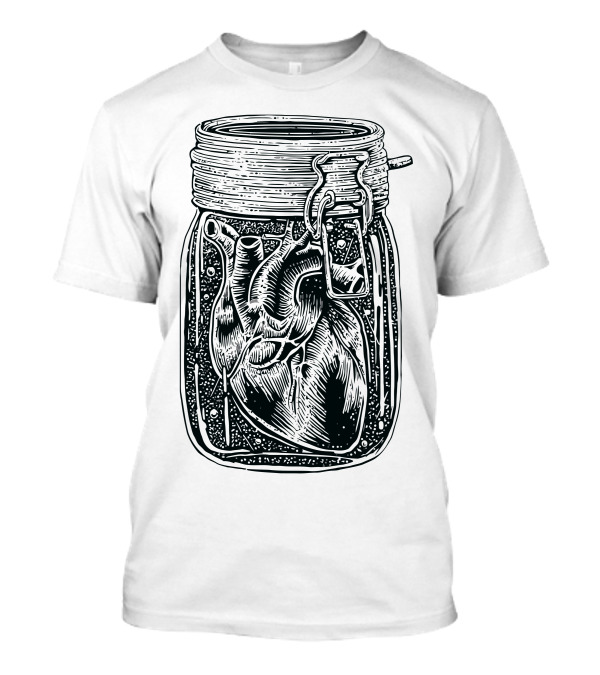 Jar Of Heart New Realistic Anatomical Heart In Jar T-Shirt