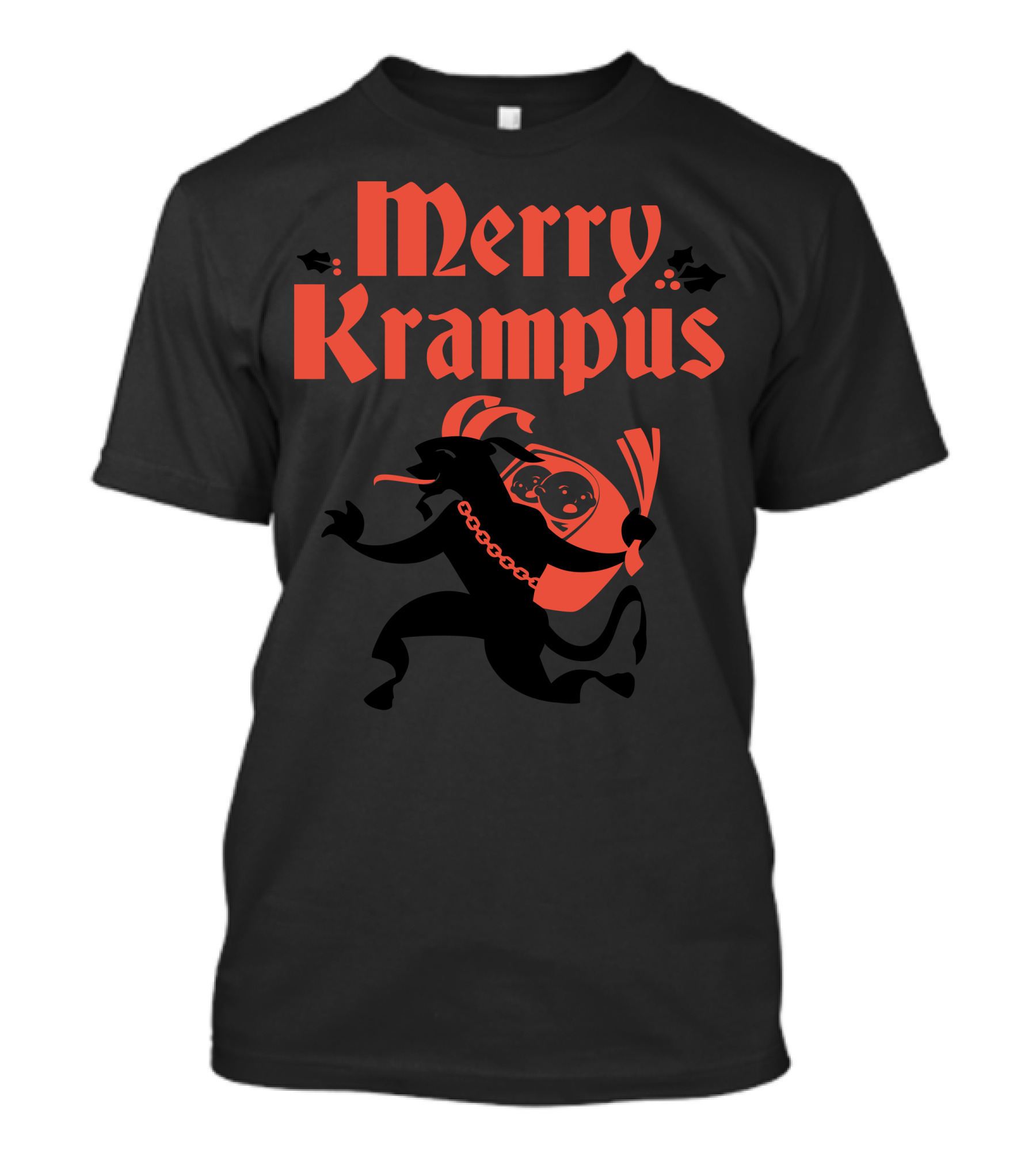 Merry Krampus Festive Mischief Iconic Greeting T-Shirt