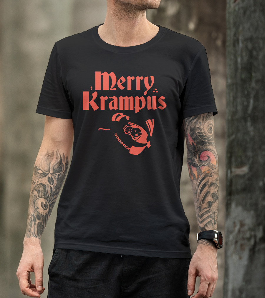 Merry Krampus Festive Mischief Iconic Greeting T-Shirt