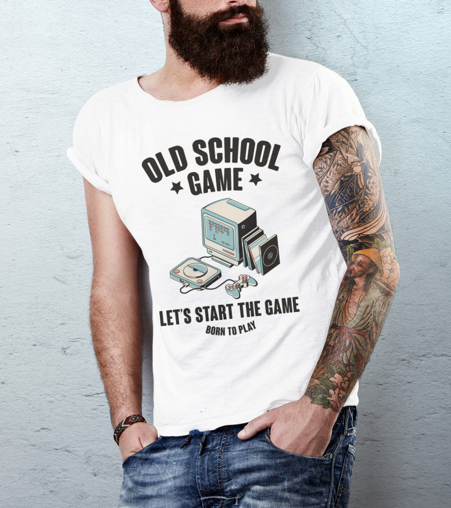 Old School Game Let's Start The Game Born To Play T-Shirt