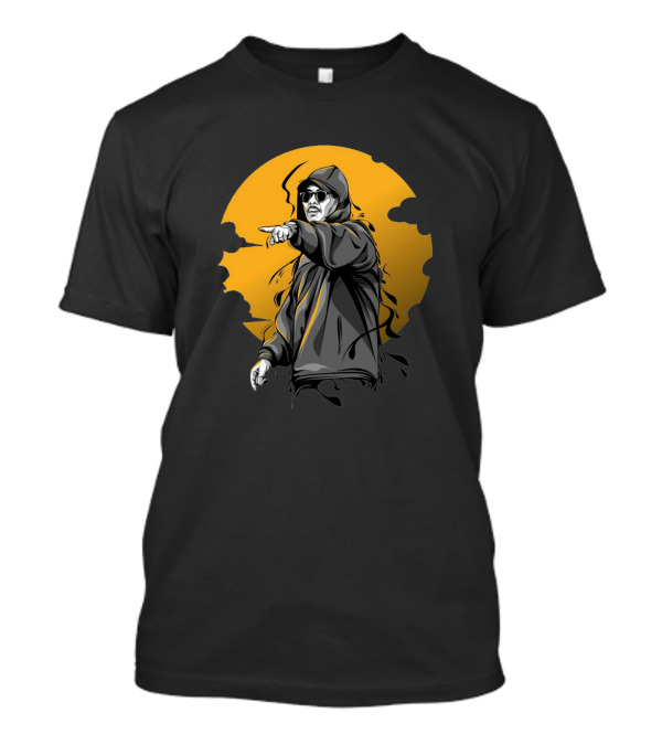 Power Man Hoodie Sunglasses Pointing Urban Vibe T-Shirt