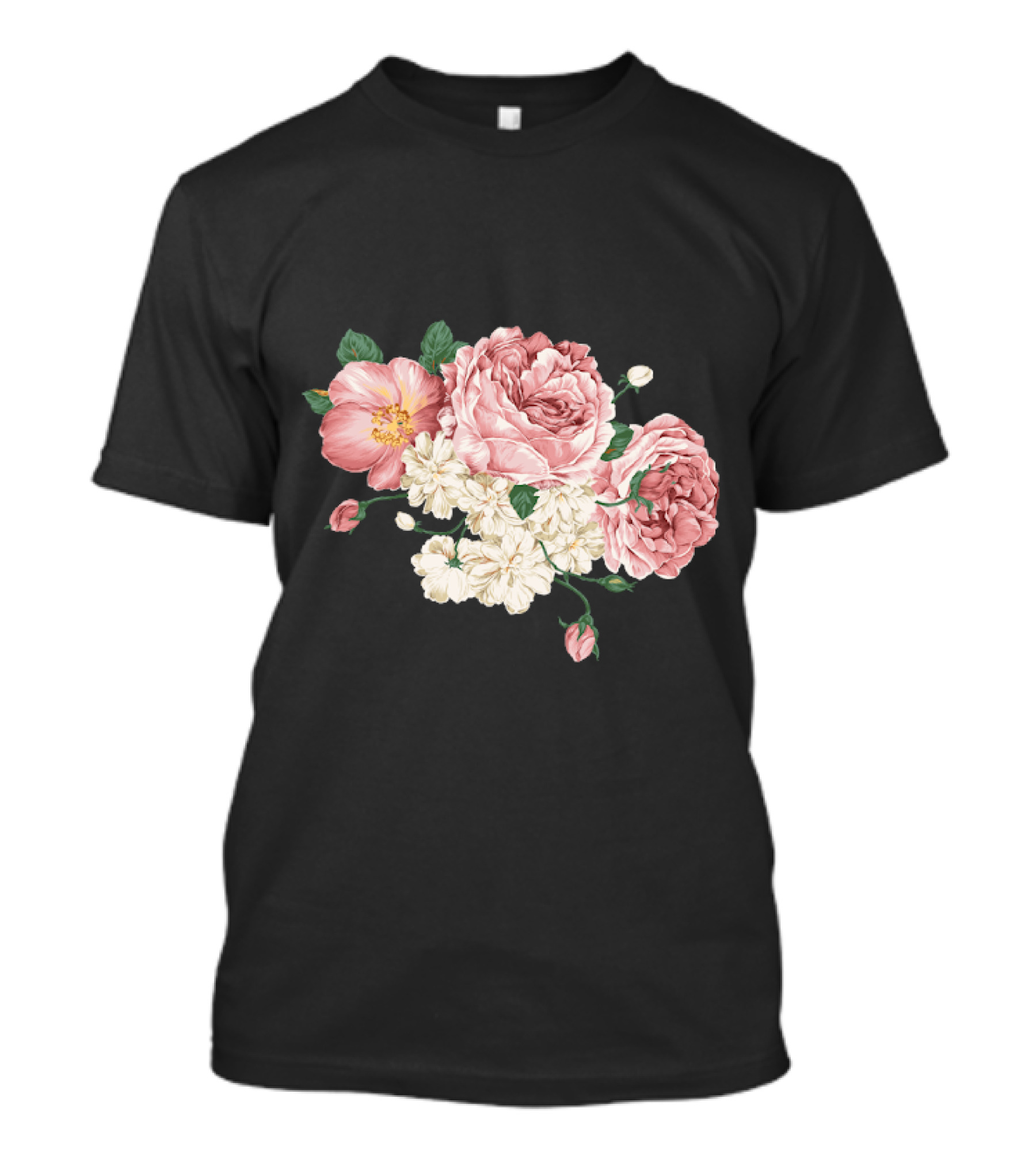 Roses Peonies Floral Bouquet T-Shirt