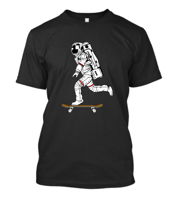 Space Skating Astronaut On Skateboard T-Shirt
