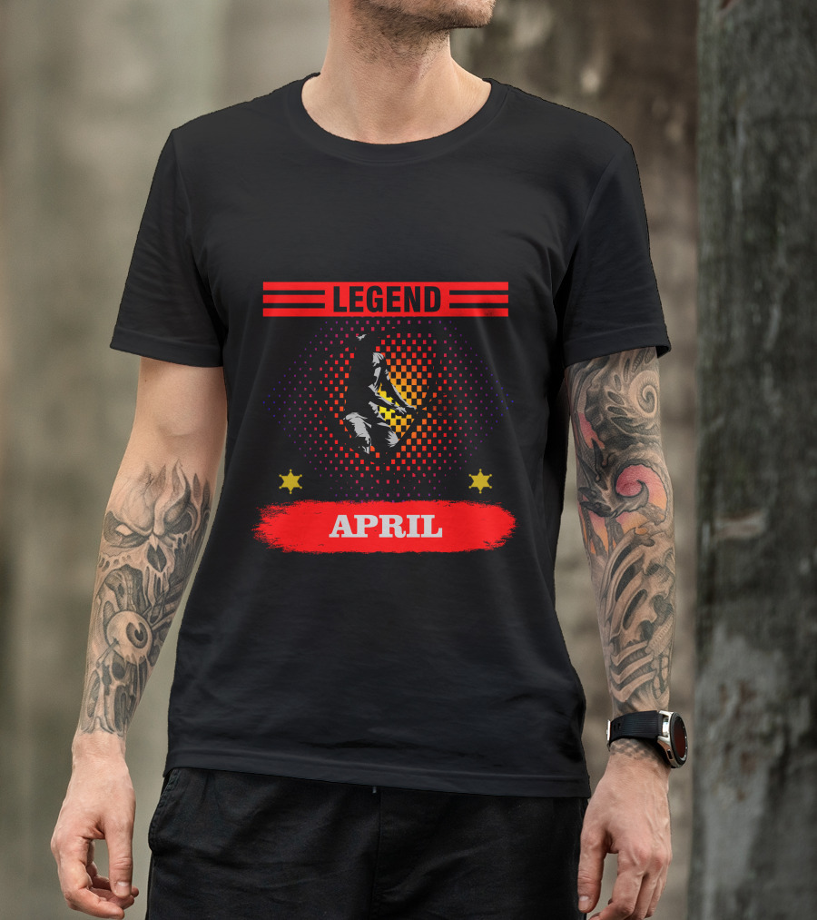 Tennis Legend Born April Tennis Legend T-Shirt