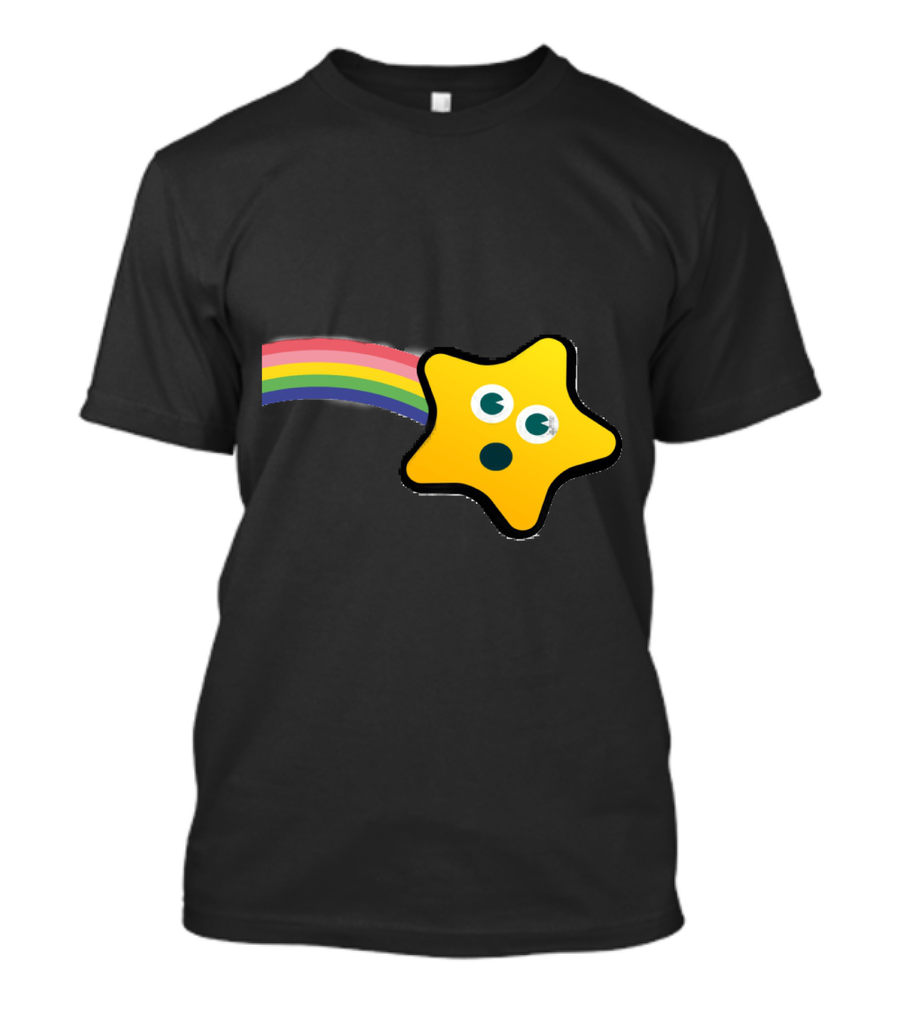 The Surprised Star With Rainbow Trail T-Shirt