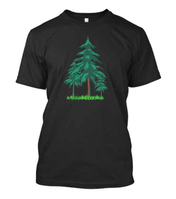 Tree Forest Nature Green Pine Woodland T-Shirt
