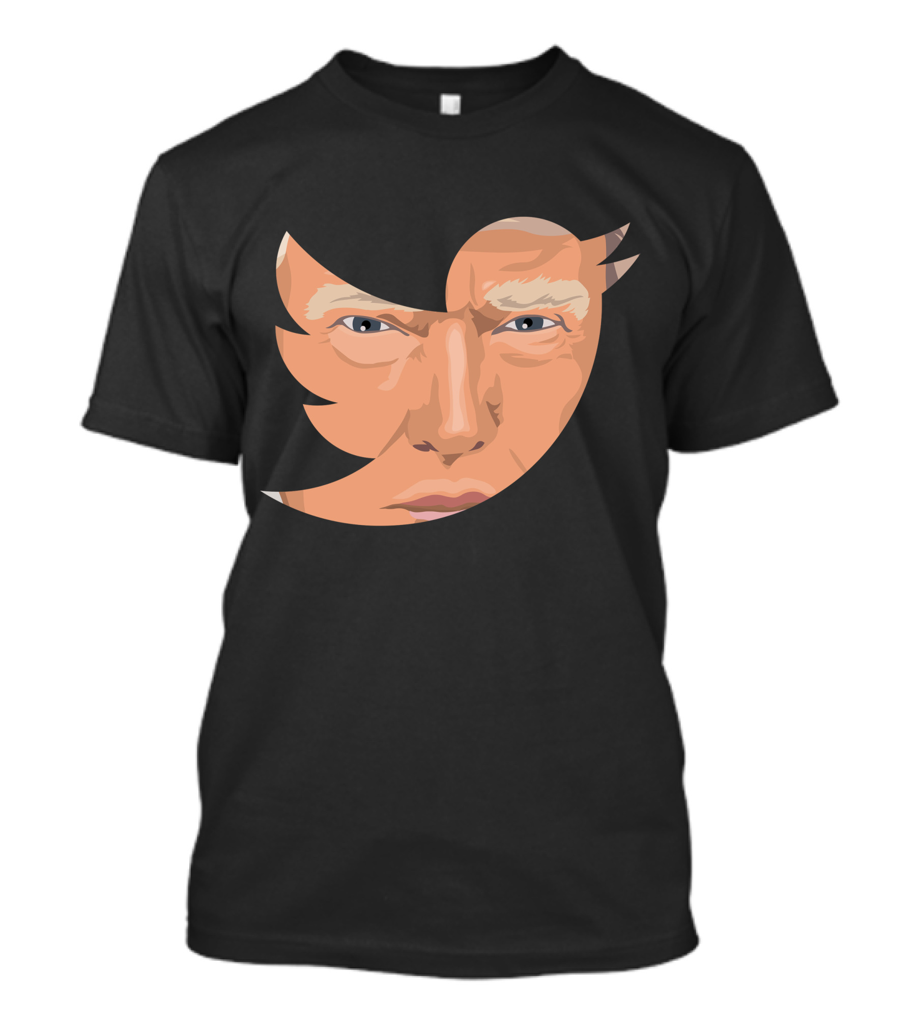 Trump Face Inside Twitter Bird T-Shirt