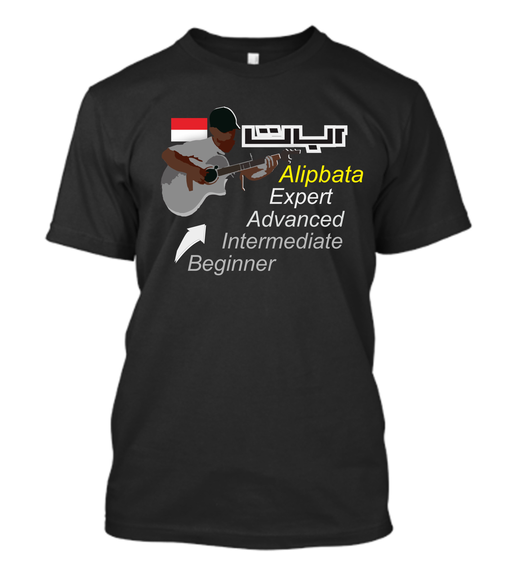 Alipbata Guitar Expert Advanced Intermediate Beginner Flag T-Shirt