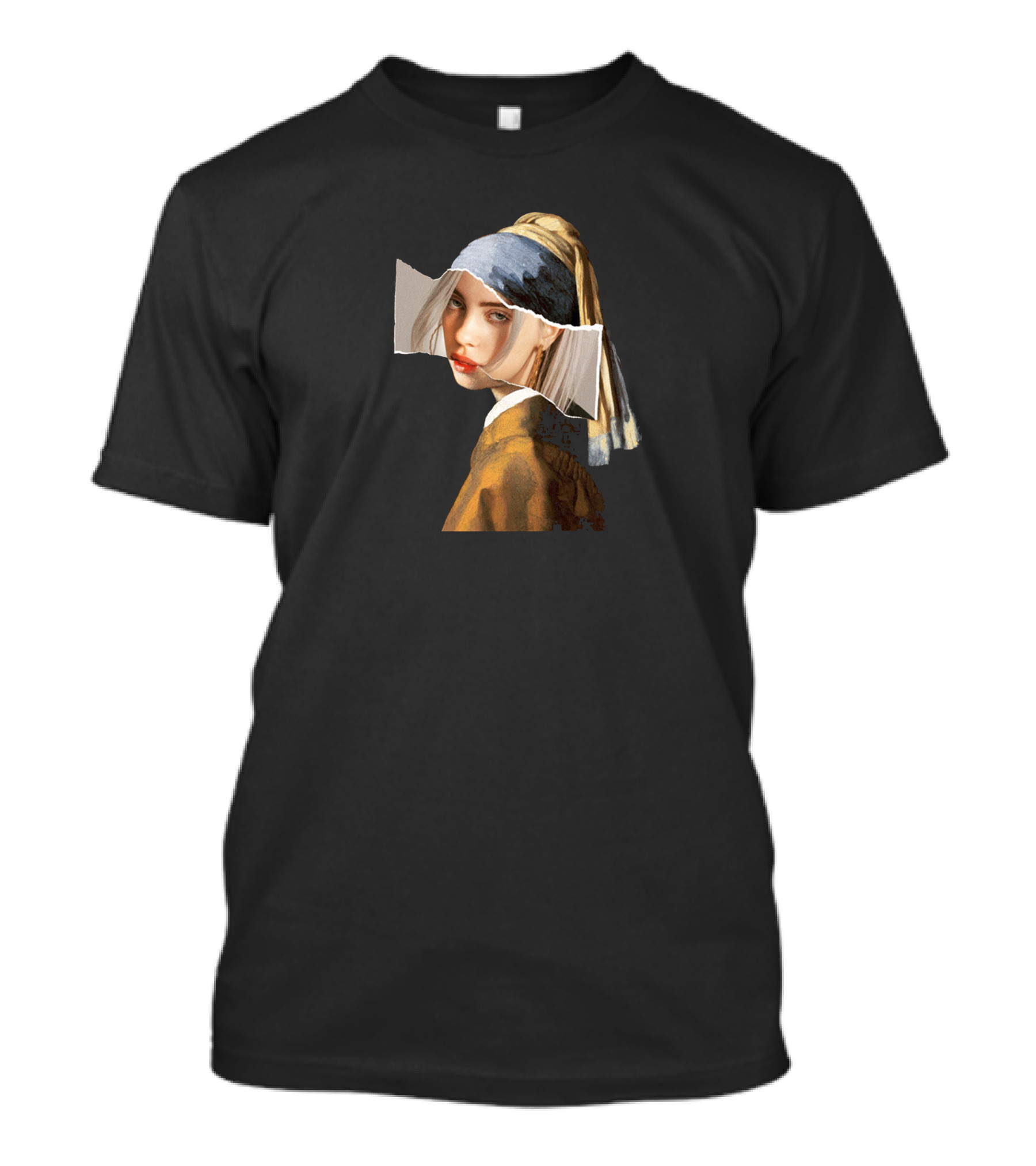 Blonde Girl With A Pearl Earring Collage T-Shirt