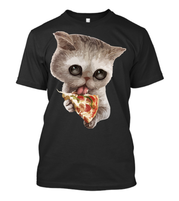 Cat Pizza Love T-Shirt