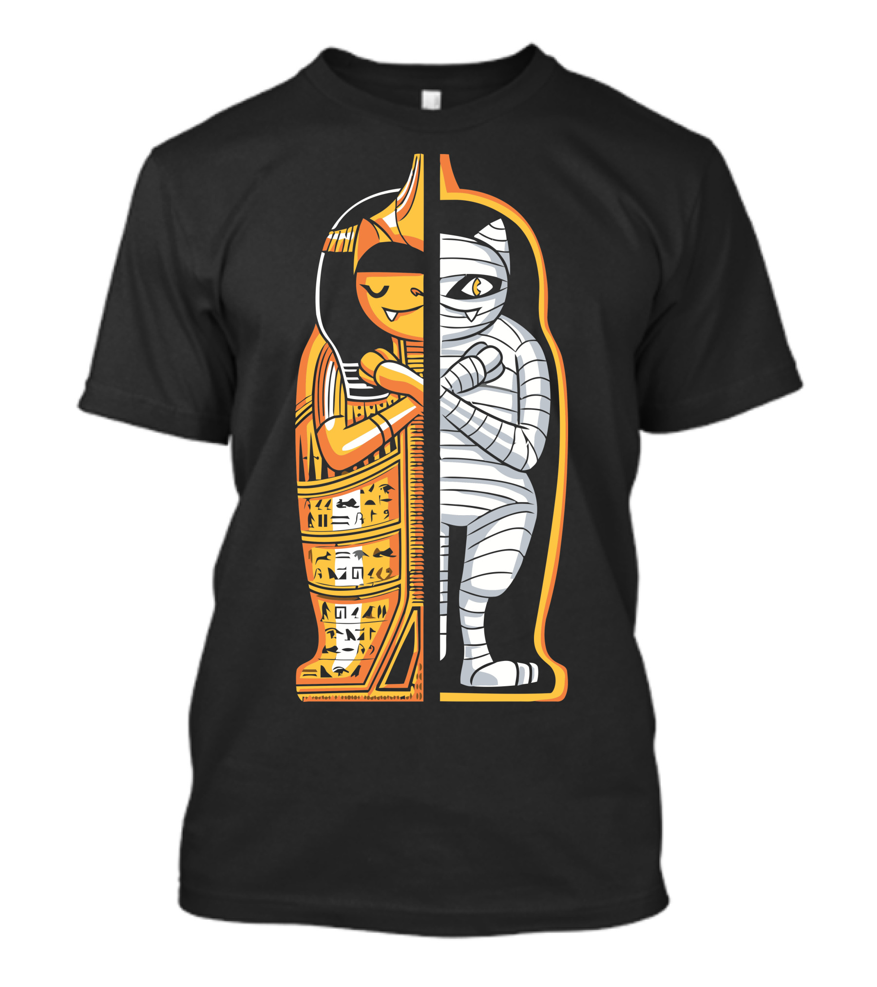 Catacomb Mummy Cat Pharaoh Sarcophagus Fusion T-Shirt