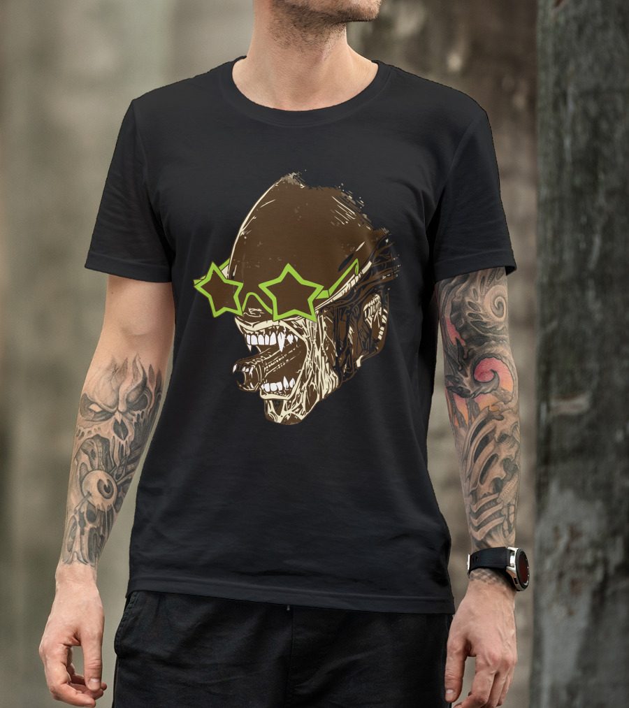 Celebrimorph Alien Star Sunglasses T-Shirt