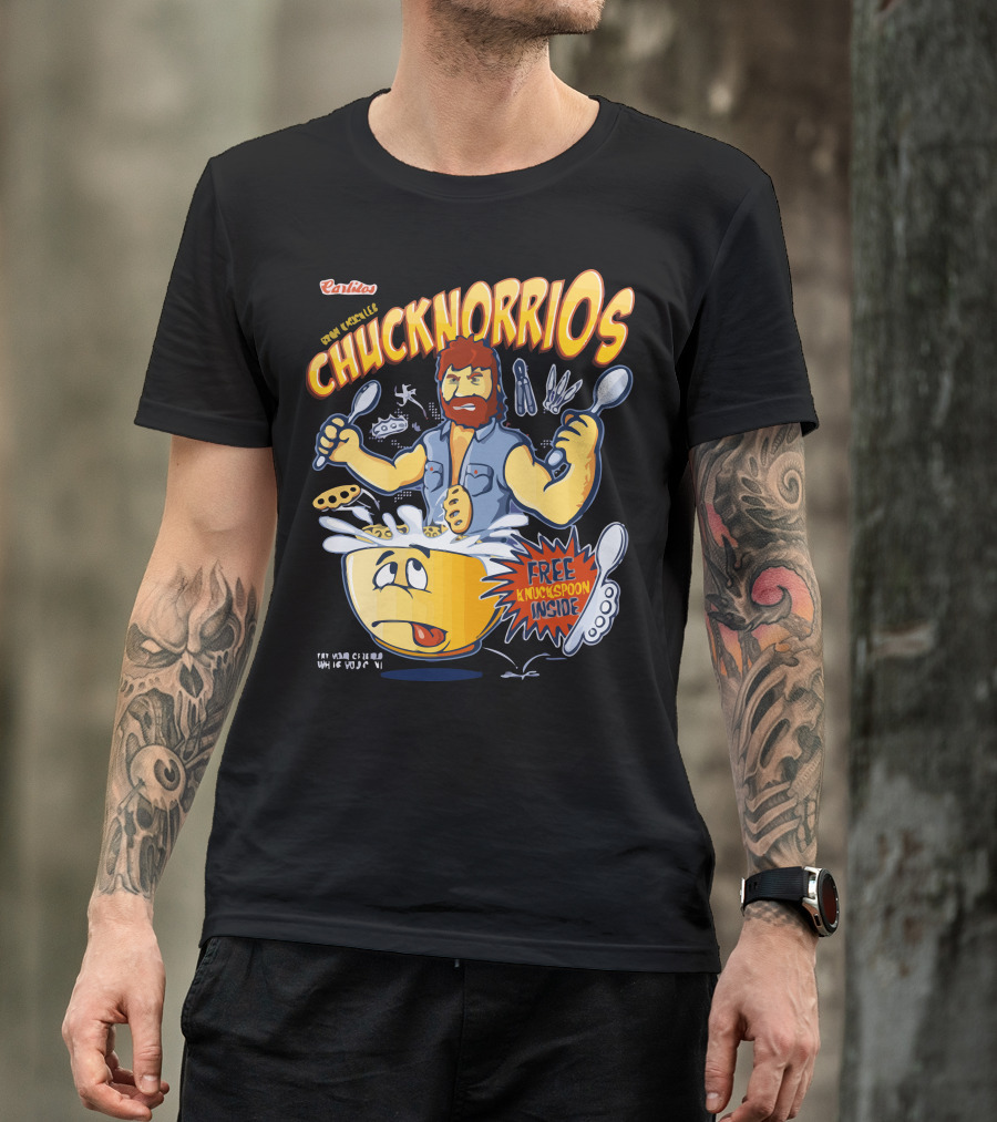 Carlio's Bowl Merciless Chucknorrios Free Knockspoon Inside T-Shirt