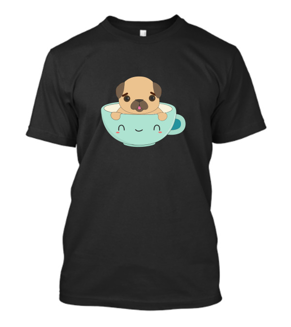Coffee And The Pug In A Cup T-Shirt