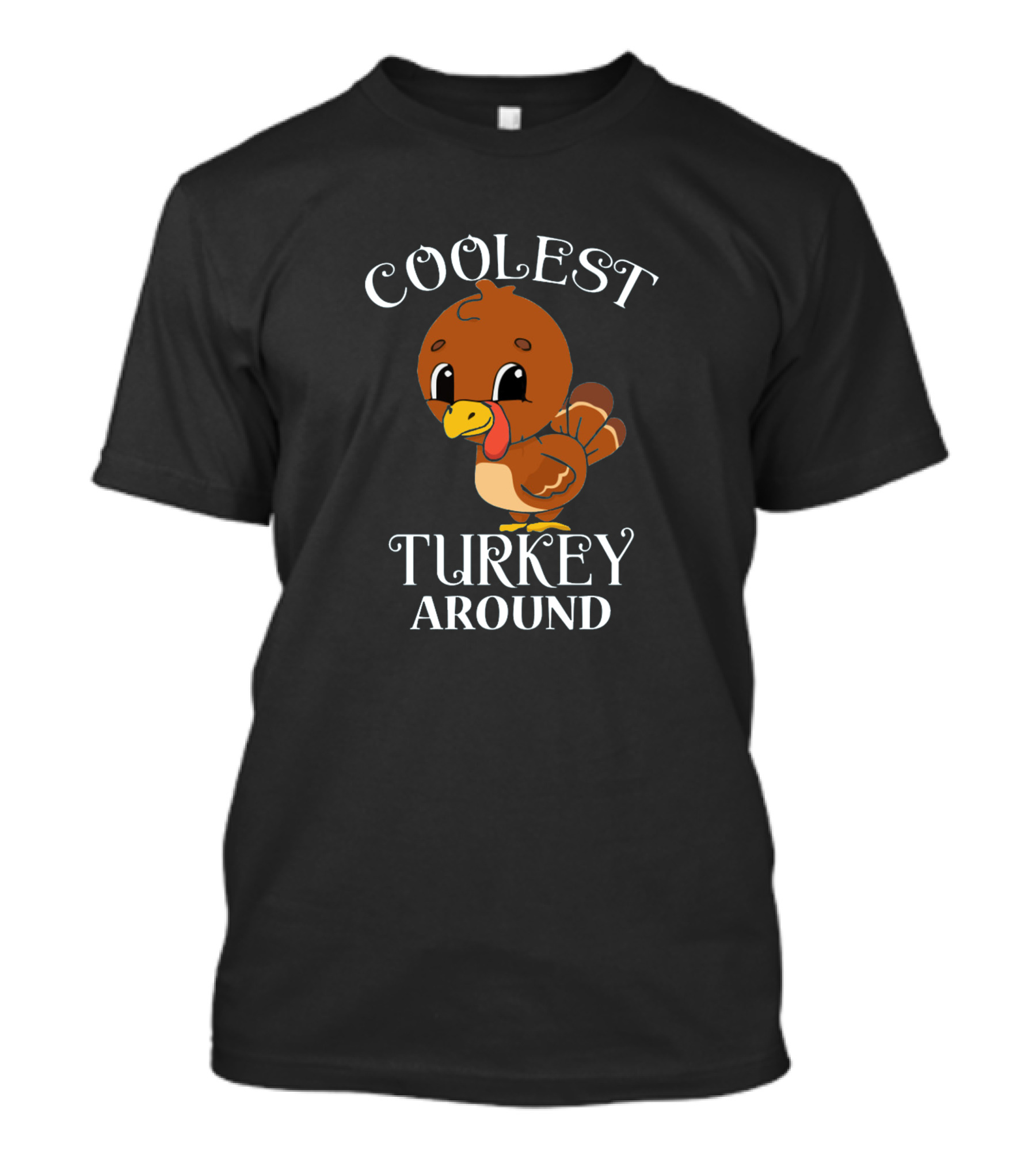 Coolest Turkey Around Cartoon Animal T-Shirt
