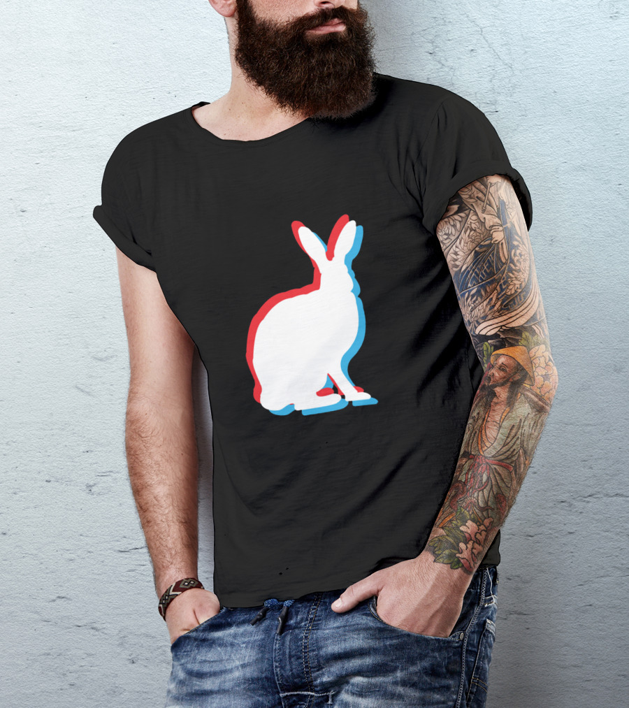 Easter Bunny 3D Movie Effect Color T-Shirt