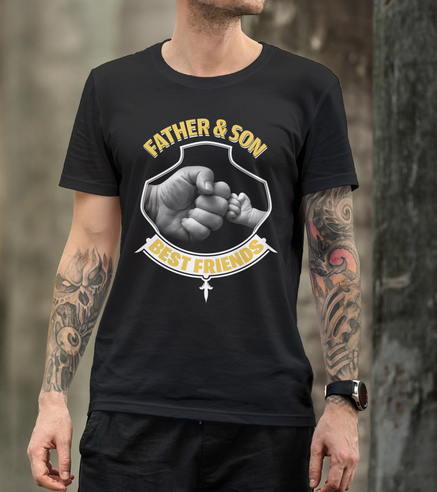 Father And Son Best Friends Fist Bump T-Shirt