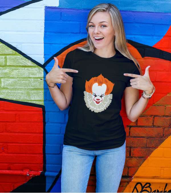 Pennywise IT Creepy Dancing Clown Horror Icon Face T-Shirt