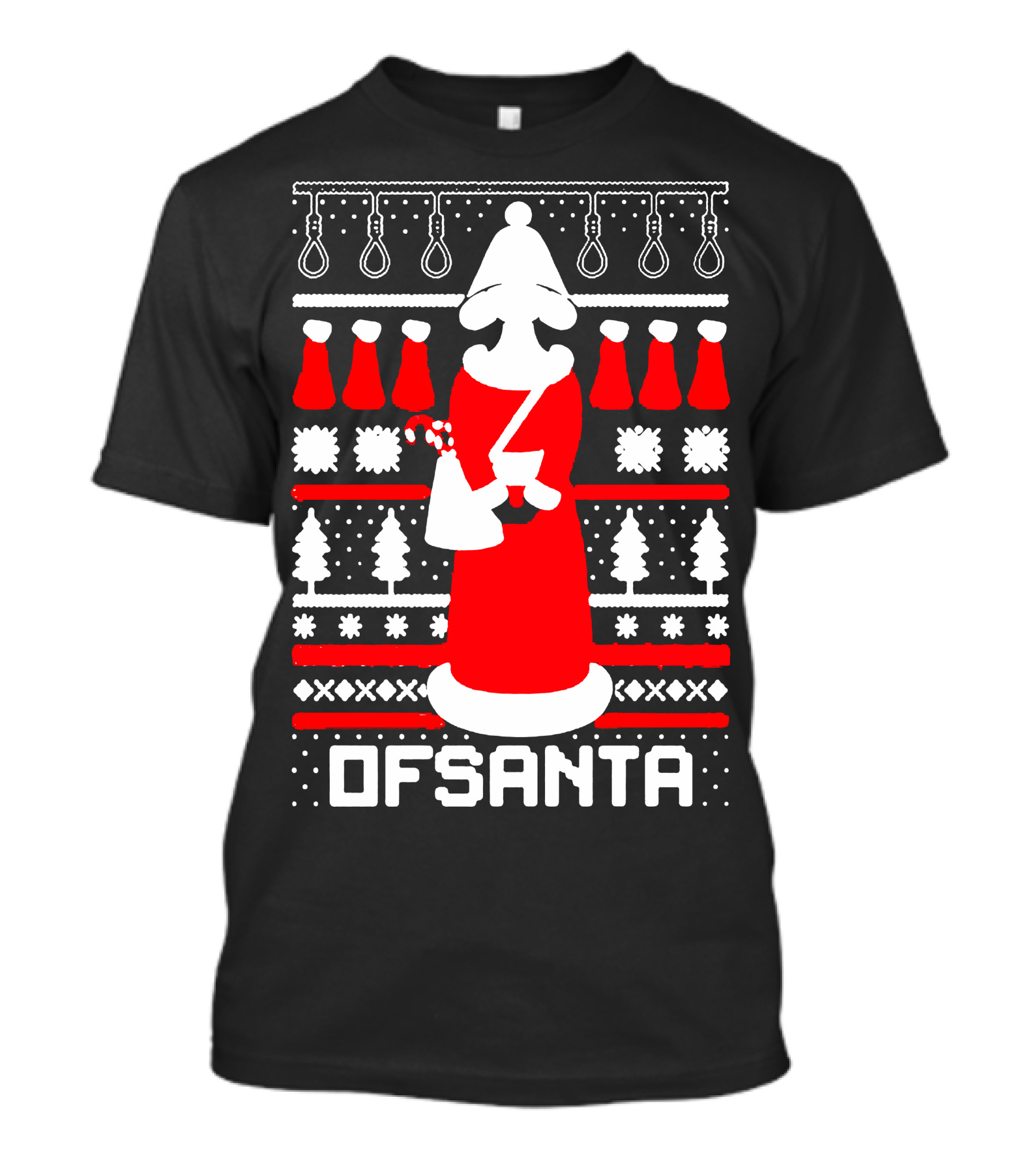 SantaS Handmaid Ofsanta Knitted Christmas T-Shirt