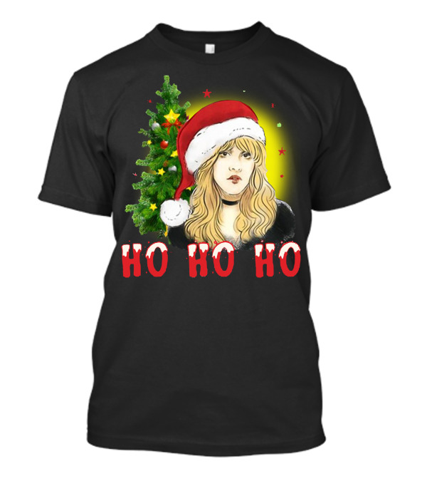 Stevie Nicks Ho Ho Ho Santa Christmas Tree T-Shirt