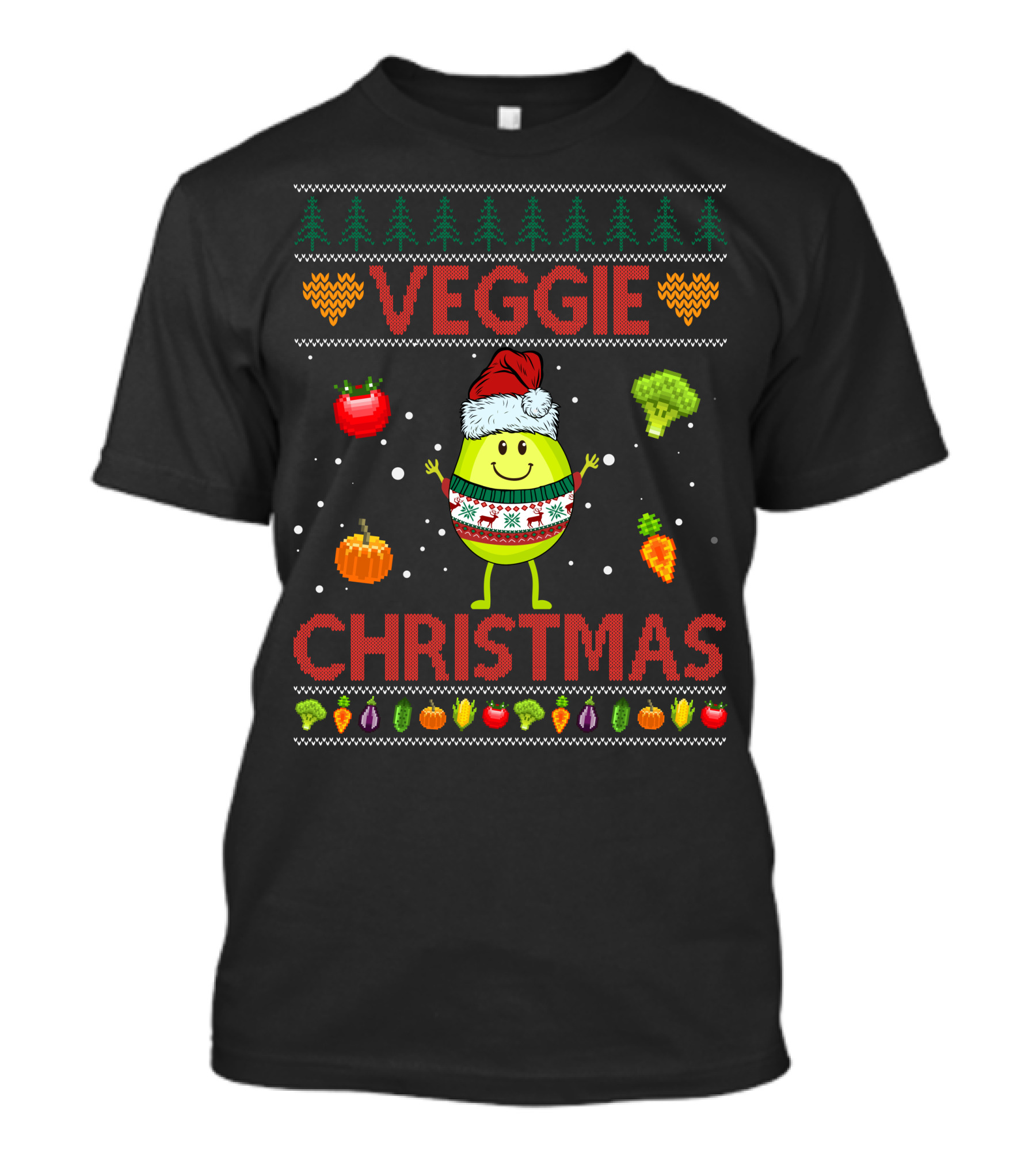 Veggie Christmas Festive Holiday T-Shirt