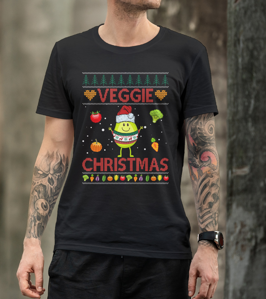 Veggie Christmas Festive Holiday T-Shirt