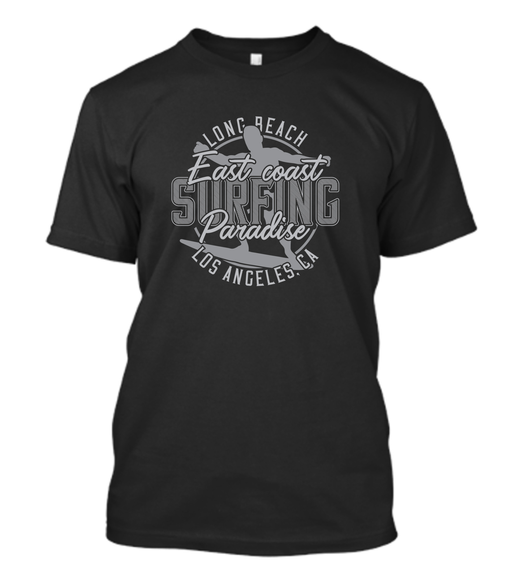 Long Beach East Coast Surfing Paradise Los Angeles CA T-Shirt