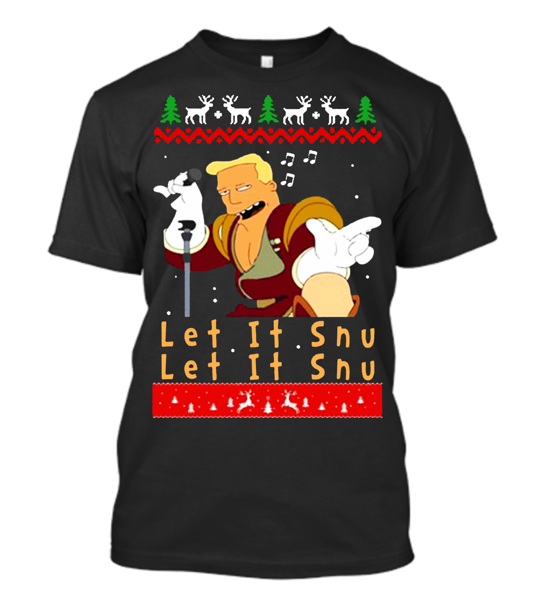 Zapp Brannigan Let It Snu Christmas Singing T-Shirt