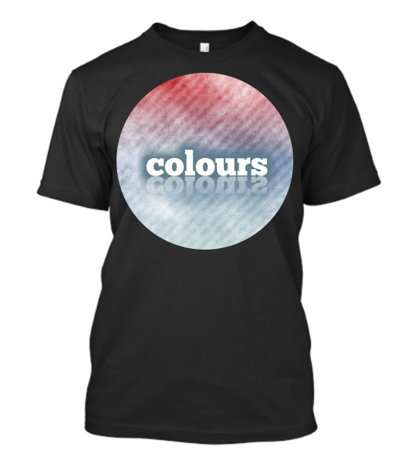 Colours Gradient Reflections Red Blue White T-Shirt