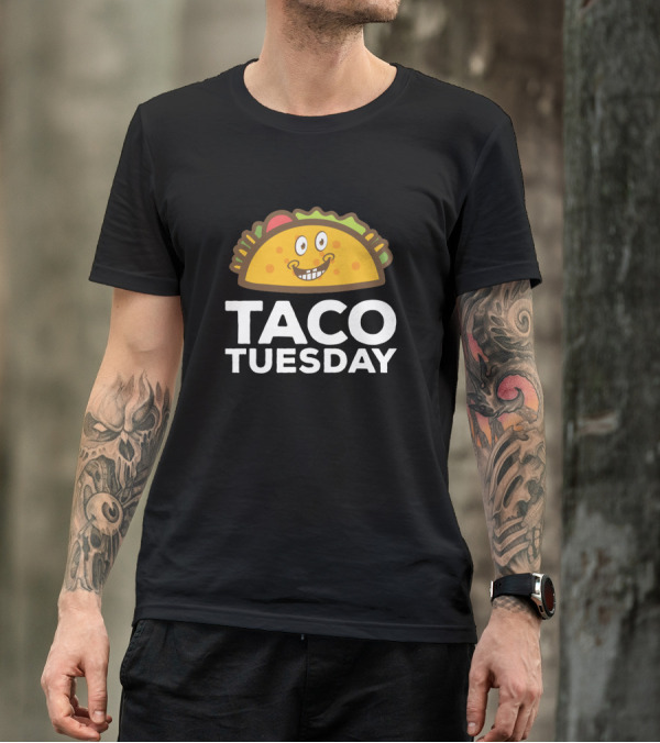 Smiling Taco Tuesday Fun With Cheeky Taco T-Shirt