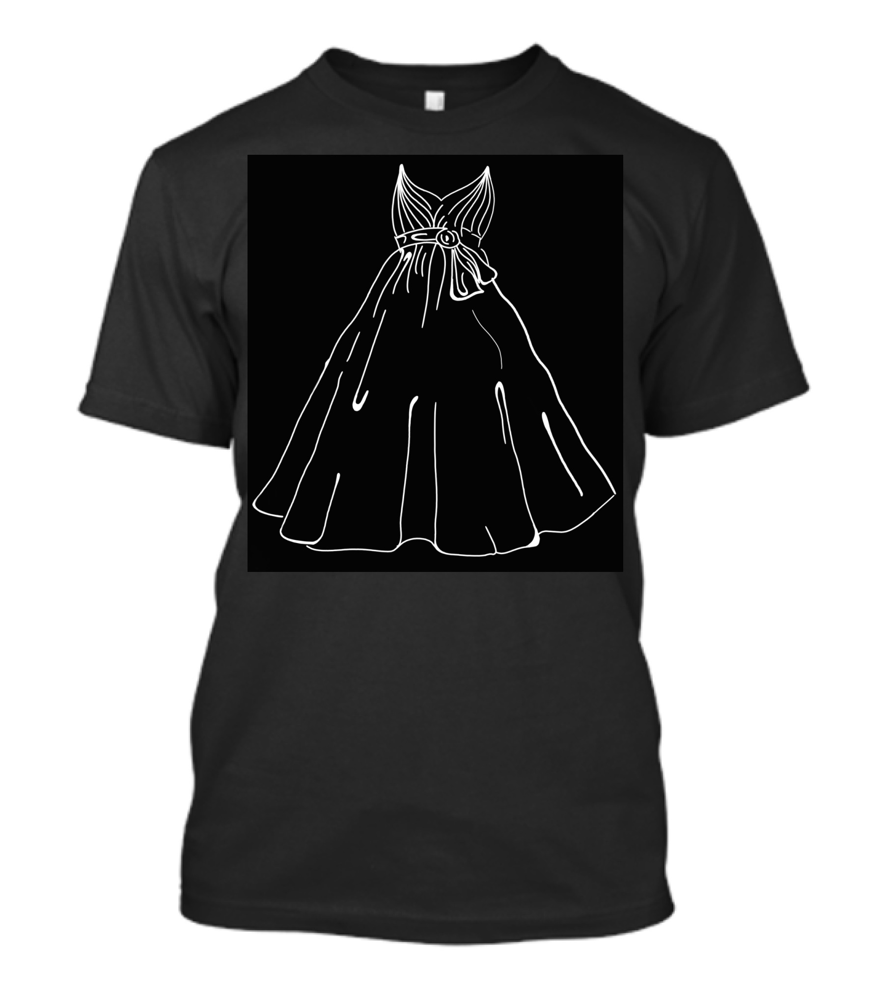 Gown Dress Elegant White T-Shirt