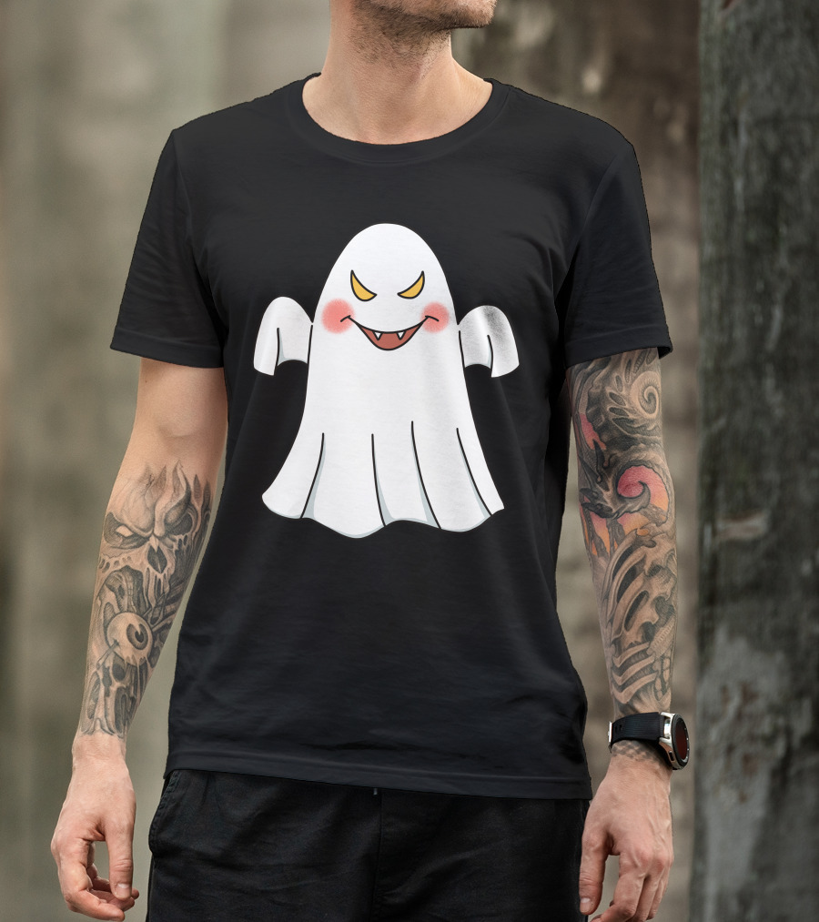 Halloween Ghost Scary Spooky White Ghost T-Shirt