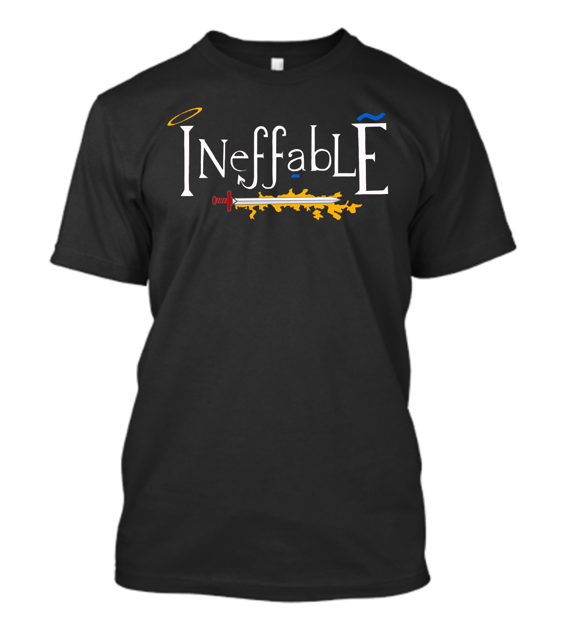 Ineffable Sword Halo Crowley Aziraphale Good Omens T-Shirt