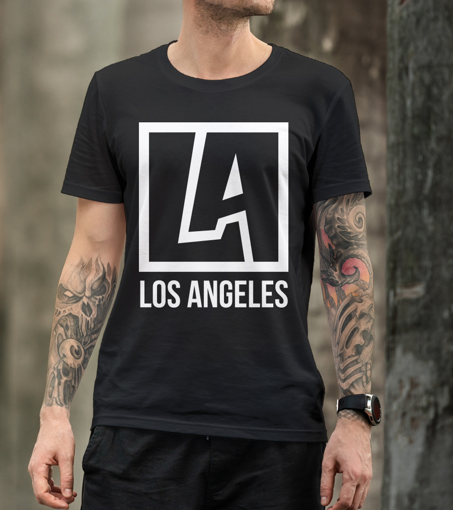 LA Los Angeles Bold Minimalist Block T-Shirt