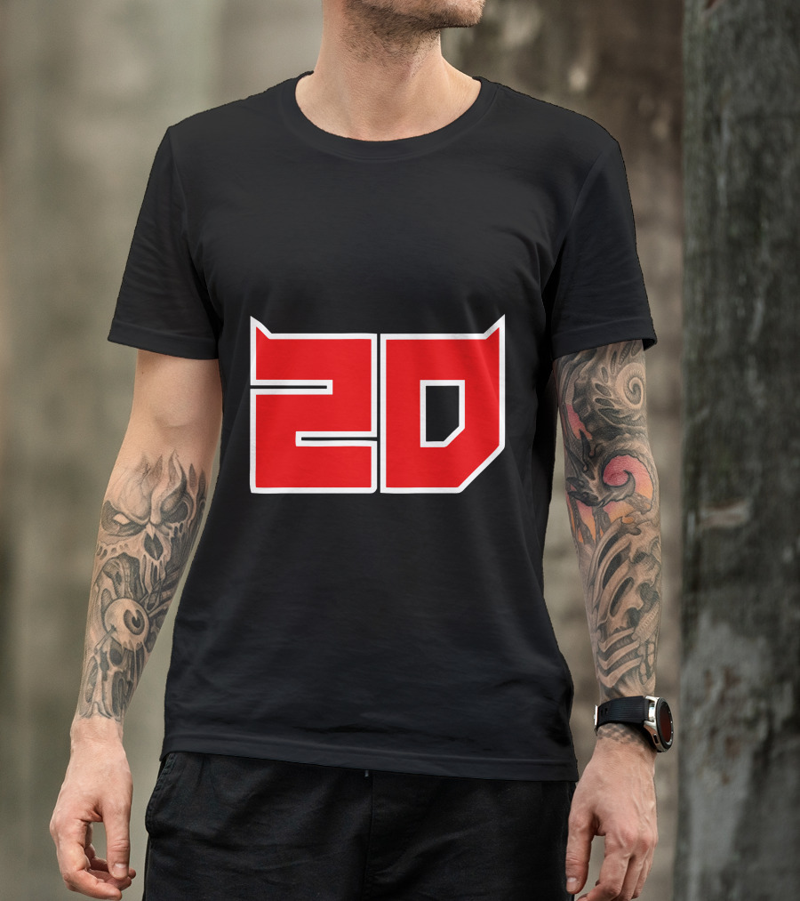 Number 20 Fabio Red Block T-Shirt